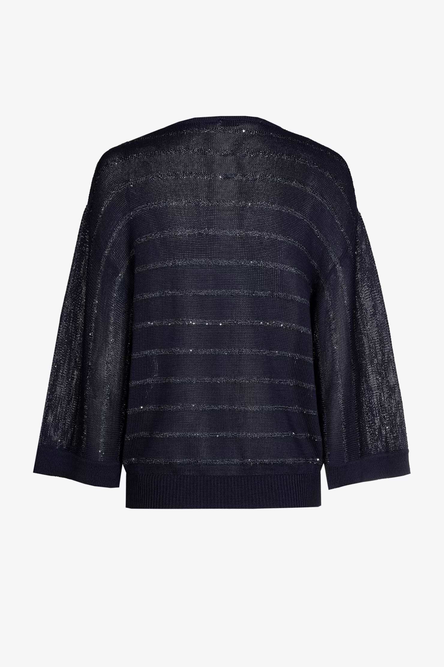 Xandres Gestreifter Pullover aus feiner Viskose NAVY Sale