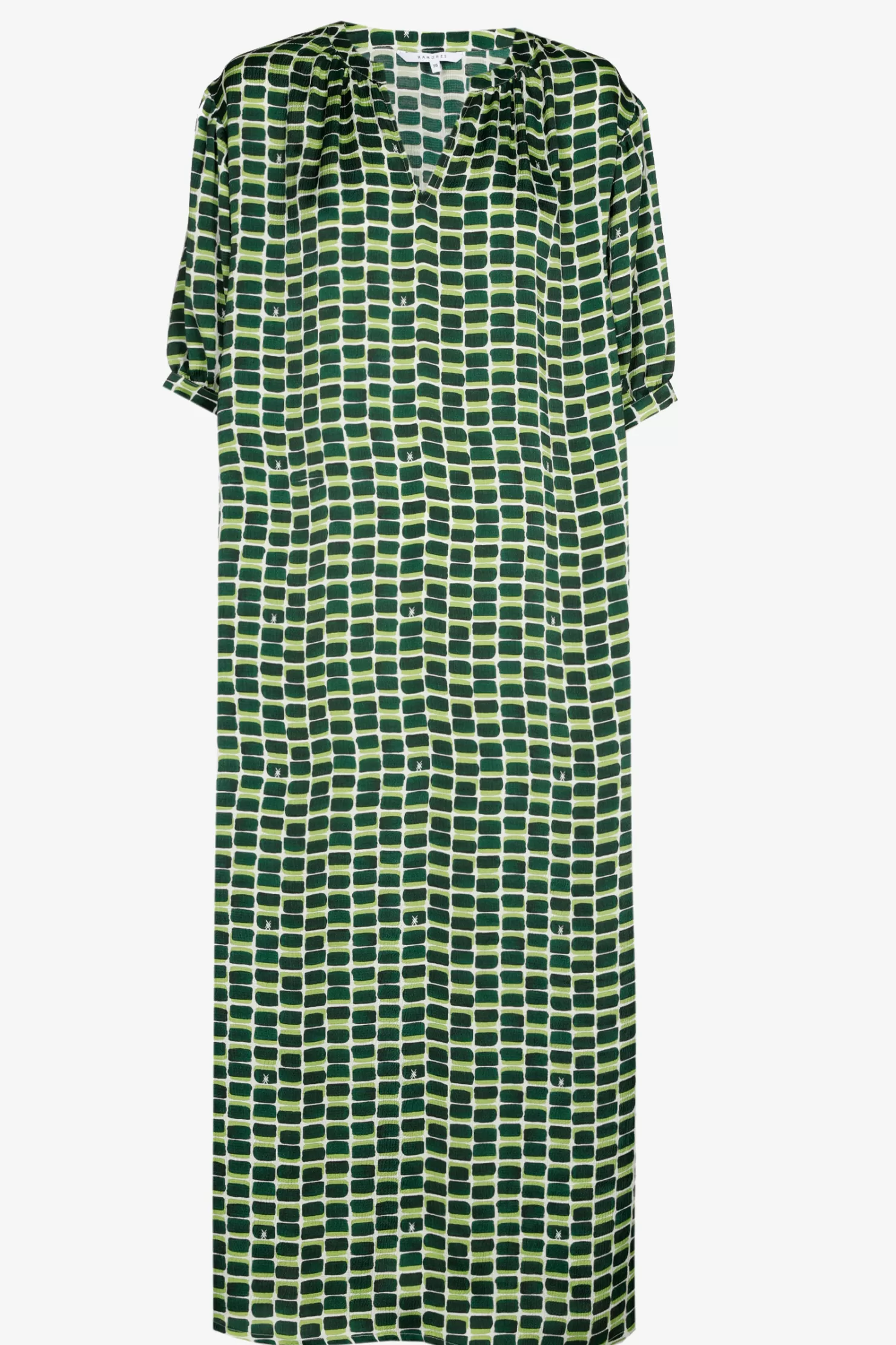 Xandres Langes Kleid mit Logodruck BOTTLEGREEN Discount