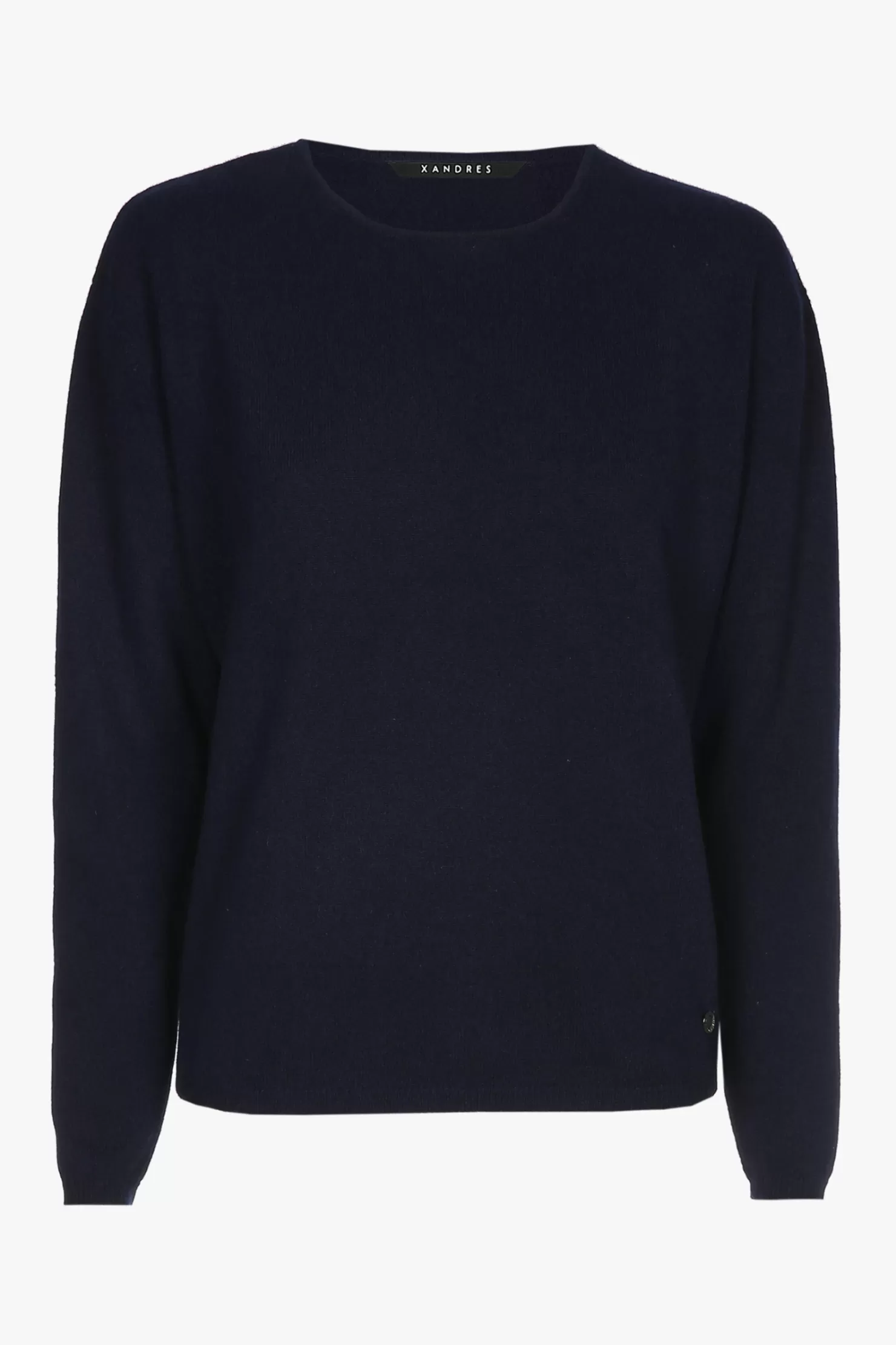 Xandres blauer Cashmere Pullover mit Rundhalsausschnitt NAVY Cheap